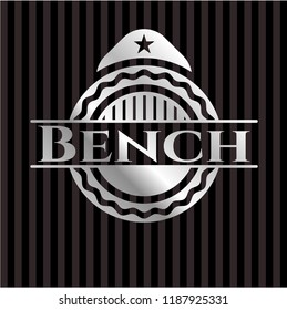 Bench silvery shiny emblem