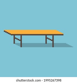 BENCH - Simple flat design vector 8-bit retro game vector graphics wooden