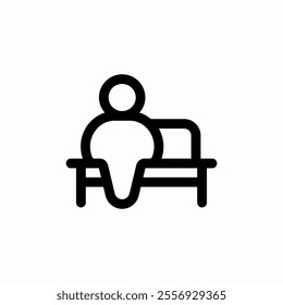 bench sitting icon sign vector