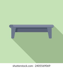 Bench space project icon flat vector. Space patio. Garden patio furniture
