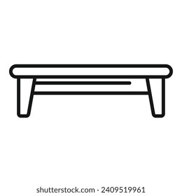 Bench space project icon outline vector. Space patio. Garden patio furniture