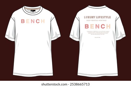 Bench T Shirt Design Front Part And Beck Part 