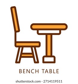 Tischplatte zweifarbige Symbol, Mini-Illustration beziehen sich auf Tischlerei, Holzindustrie. Für moderne Konzeption, UI, UX Web- und App-Entwicklung.