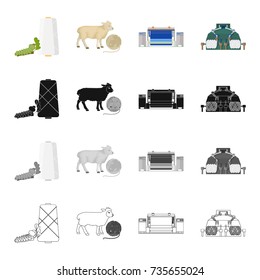 Bench, tool, installation and other web icon in cartoon style.Machine, equipment, textile, icons in set collection.