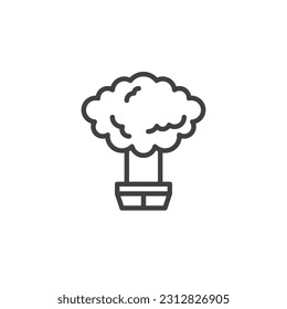 Bench and tree line icon. linear style sign for mobile concept and web design. Tree and bench outline vector icon. Symbol, logo illustration. Vector graphics