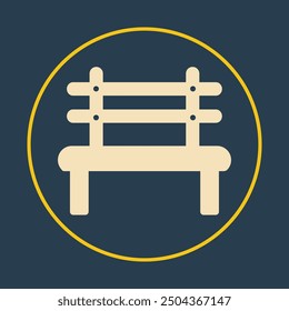 Bench trendy icon proficient abstract vector illustration colorful artwork design.eps
