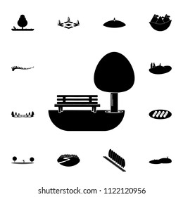 bench under the tree icon. Detailed set of Park and landscape icons. Premium quality graphic design sign. One of the collection icons for websites, web design, mobile app on white background