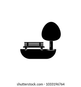 bench under the tree icon. Element of parks and landscape icon. One of the collections icon for website design and development, app development mobile concept. Premium icon on white background