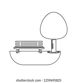 bench under the tree icon. Element of Park and landscape for mobile concept and web apps icon. Thin line icon for website design and development, app development