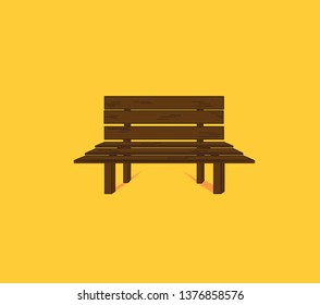 bench is usually used in the park and is often occupied by more than one person
