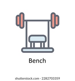 Bench Vector  Fill outline Icons. Simple stock illustration stock