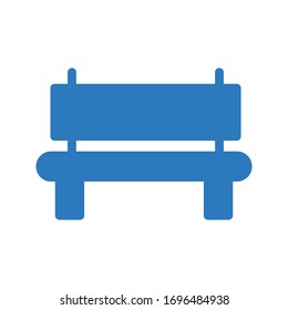bench vector glyph  color icon 