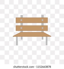 Bench vector icon isolated on transparent background, Bench logo concept