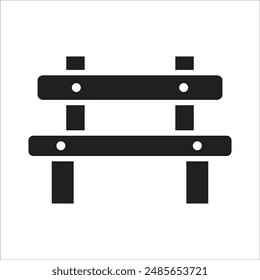 bench vector icon line template