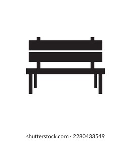 Bench vector icon. Seat flat sign design. Bench symbol isolated pictogram. UX UI bench icon sign.