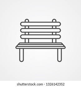 Bench vector icon sign symbol