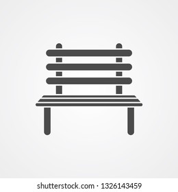 Bench vector icon sign symbol