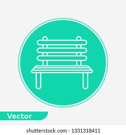 Bench vector icon sign symbol