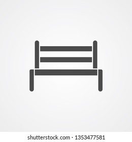 Bench vector icon sign symbol