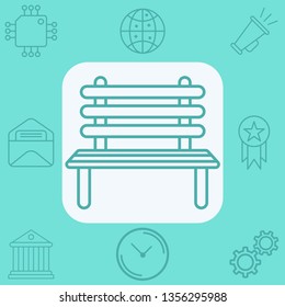 Bench vector icon sign symbol