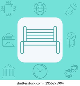 Bench vector icon sign symbol