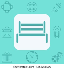 Bench vector icon sign symbol
