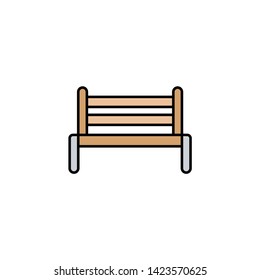 Bench vector icon sign symbol