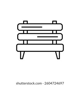 Bench vector icon stock illustration