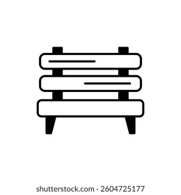 Bench vector icon stock illustration