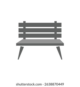 Bench vector, illustration. Icon bench. Minimalist garden bench.