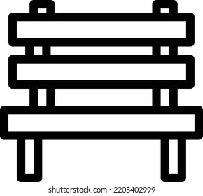 bench Vector illustration on a transparent background. Premium quality symbols. Thin line vector icons for concept and graphic design. 