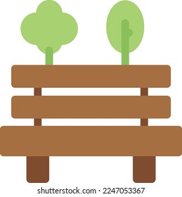 bench Vector illustration on a transparent background. Premium quality symmbols. Line Color vector icons for concept and graphic design.