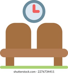 bench Vector illustration on a transparent background. Premium quality symmbols. Line Color vector icons for concept and graphic design. 