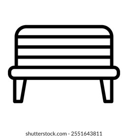 Bench Vector Line Icon Design