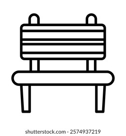 Bench Vector Line Icon Design