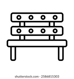 Bench Vector Line Icon Design