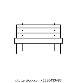 Bench vector line icon. Seat flat sign design. Bench symbol isolated pictogram. UX UI bench icon sign. Linear icon outline symbol