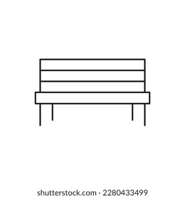 Bench vector line icon. Seat flat sign design. Bench symbol isolated pictogram. UX UI bench icon sign. Linear icon outline symbol