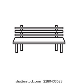 Icono de línea vector de comparación. Diseño de la señal plana del asiento. Pictograma aislado del símbolo del banco. Señal de icono del banco de interfaz de usuario de UX. Símbolo de esquema de icono lineal
