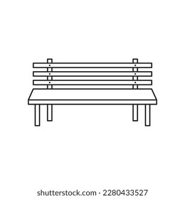 Bench vector line icon. Seat flat sign design. Bench symbol isolated pictogram. UX UI bench icon sign. Linear icon outline symbol