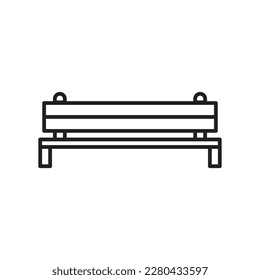 Icono de línea vector de comparación. Diseño de la señal plana del asiento. Pictograma aislado del símbolo del banco. Señal de icono del banco de interfaz de usuario de UX. Símbolo de esquema de icono lineal