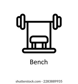Bench Vector   outline Icons. Simple stock illustration stock