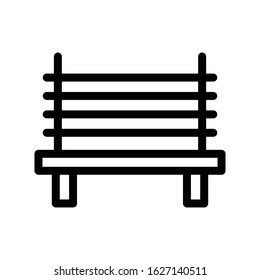 bench vector thin line icon 