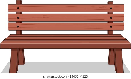 Bank Vektor, hölzernes Bank Design, Parkbank, sitzen, Holz, Leere Bank Illustration