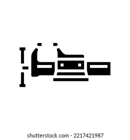 bench vice glyph icon vector. bench vice sign. isolated symbol illustration