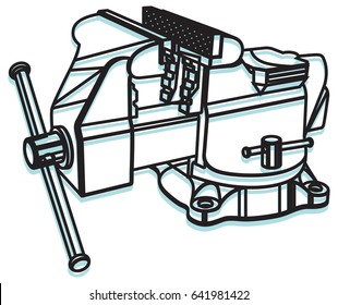Bench Vice Icon Illustration