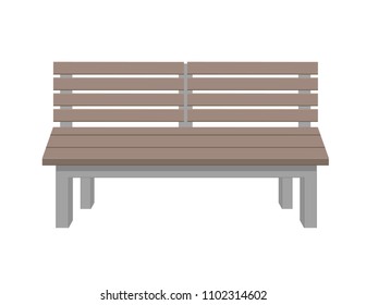 Benches set. Outdoor wooden benches. Vector illustration of a beautiful summer city park with urban background design.For relaxation.