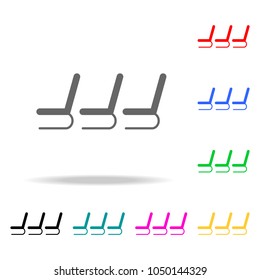 benches waiting icon. Elements of Airport multi colored icons. Premium quality graphic design icon. Simple icon for websites, web design, mobile app, info graphics on white background