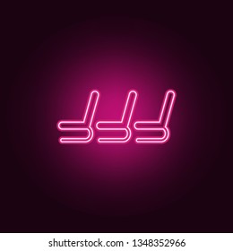 benches waiting icon. Elements of Airport in neon style icons. Simple icon for websites, web design, mobile app, info graphics