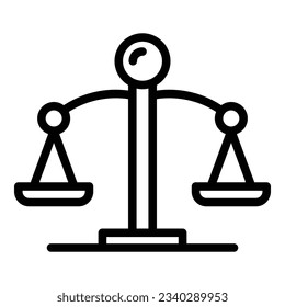 Benchmark balance icon outline vector. Compare improvement. Time unit